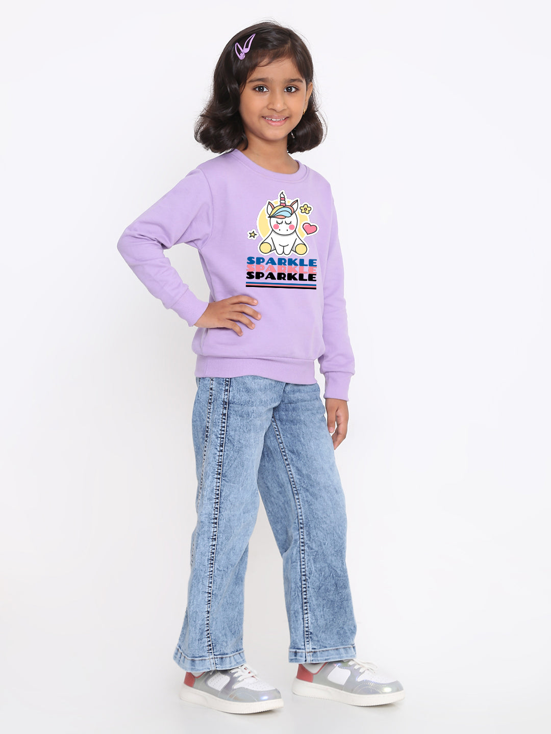 Kids Girls Unicorn Sparkle Sweatshirt