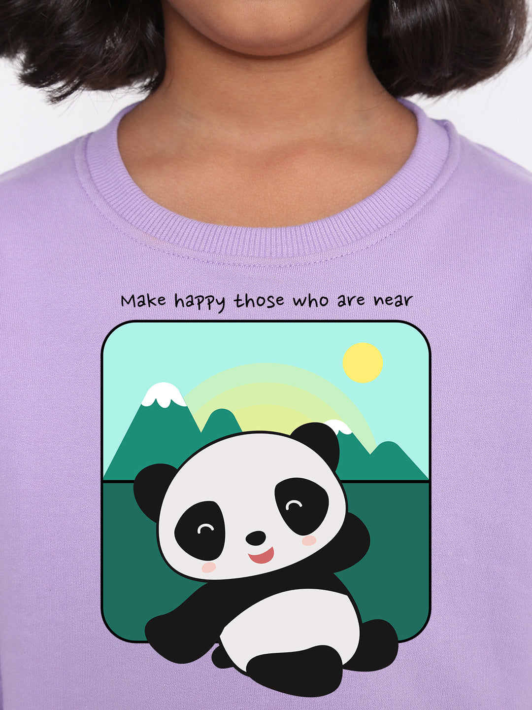 Kids Girls Cute Panda Sweatshirt