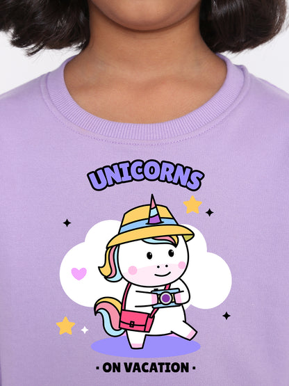 Kids Girls' Unicorn Vacation Sweatshirt