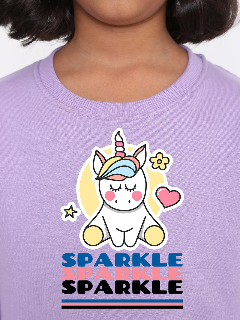 Kids Girls Unicorn Sparkle Sweatshirt