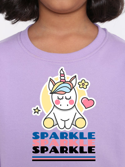 Kids Girls Unicorn Sparkle Sweatshirt