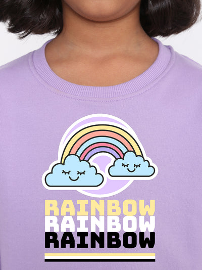 Kids Girls Rainbow Sweatshirt - Stylish & Cozy