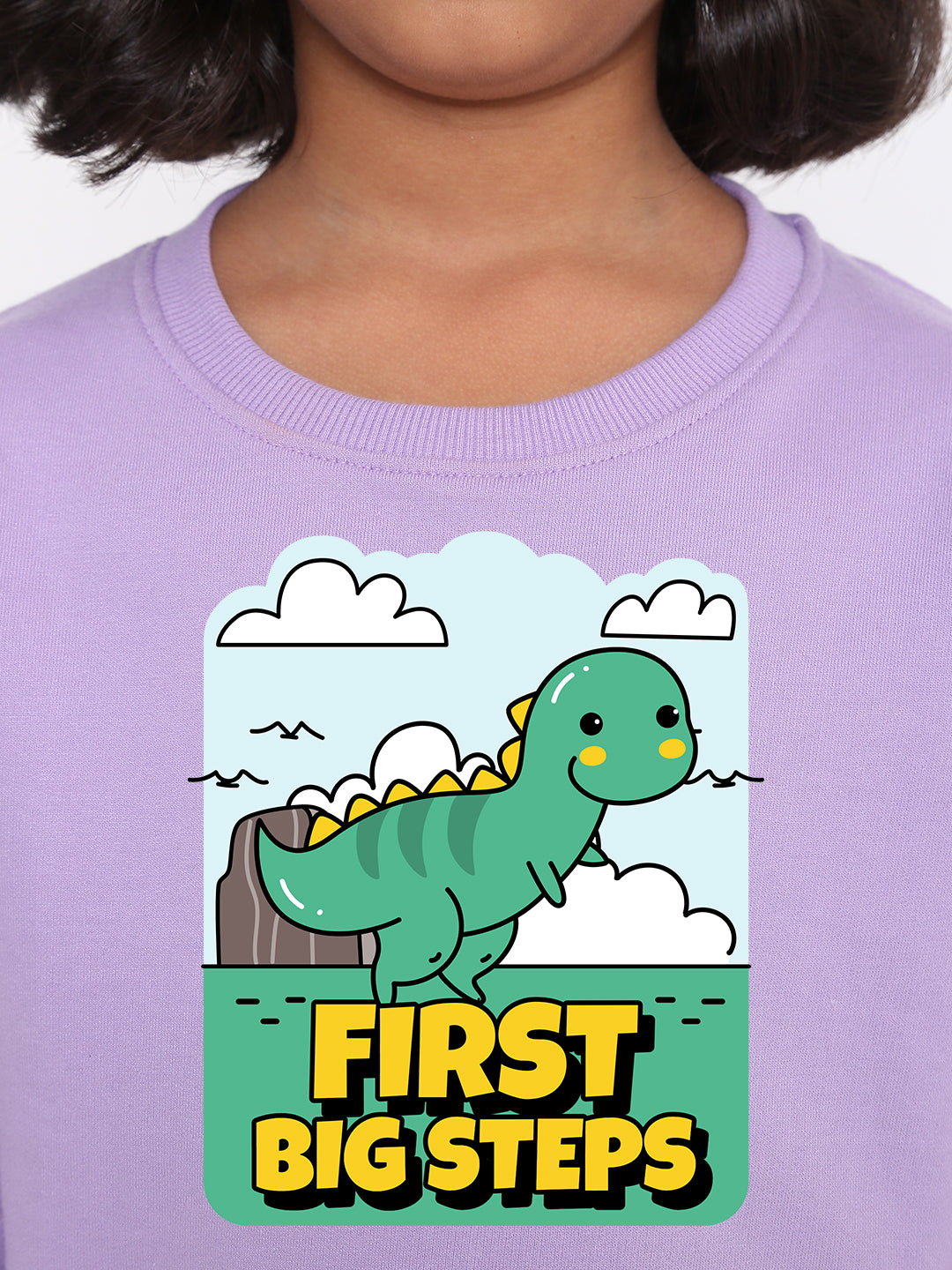 Kids Girls Dinosaur First Big Steps Sweatshirt