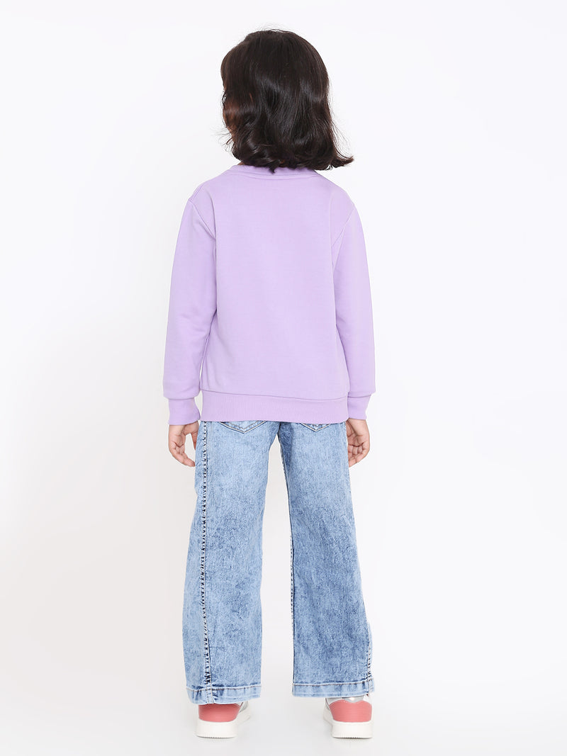 Kids' Girls Plain Sweatshirt - Soft & Stylish