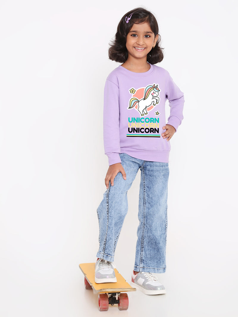 Kids Girls Unicorn Sweatshirt