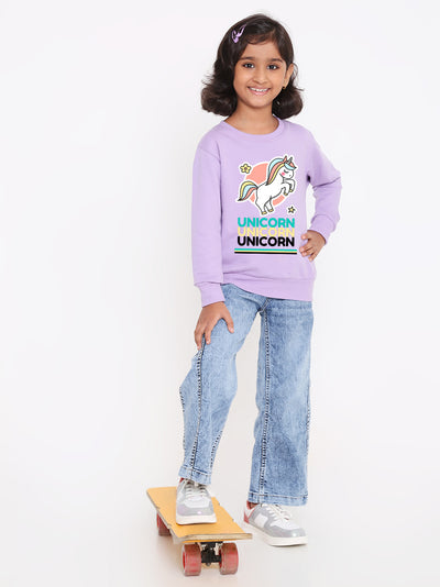 Kids Girls Unicorn Sweatshirt