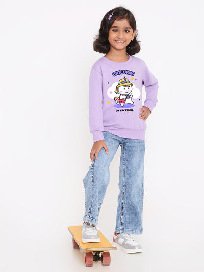 Kids Girls' Unicorn Vacation Sweatshirt