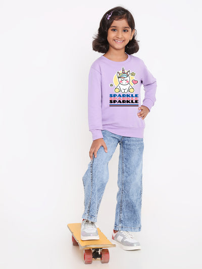 Kids Girls Unicorn Sparkle Sweatshirt