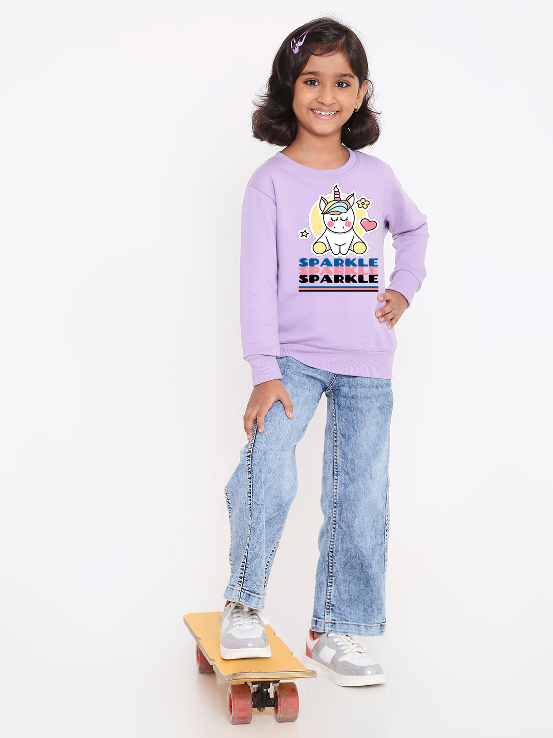 Kids Girls Unicorn Sparkle Sweatshirt