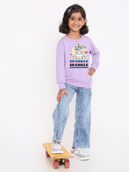 Kids Girls Unicorn Sparkle Sweatshirt