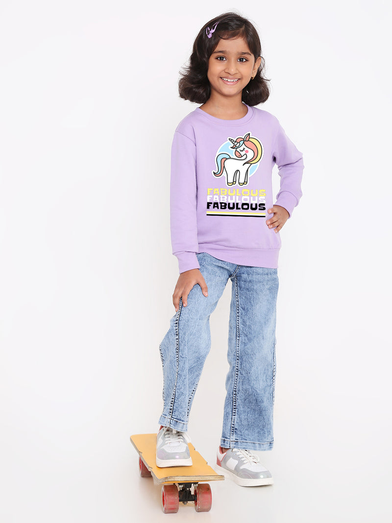 Unicorn Fabulous Sweatshirt for Girls