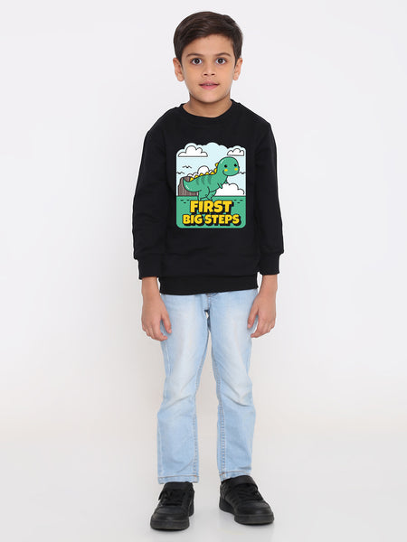 Kids Boys Dinosaur First Big Steps Graphic Sweatshirt