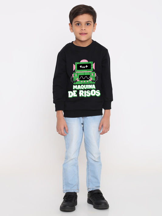 Kids Boys Robot Trendy Graphic Sweatshirt