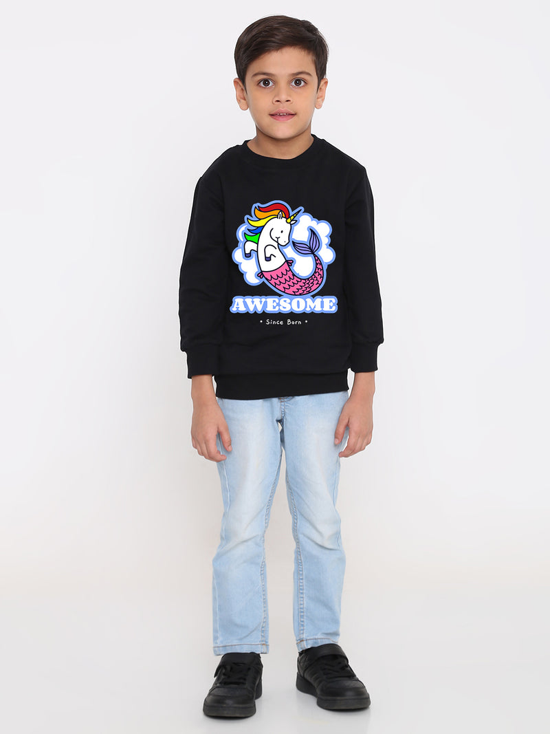 Kids Boys Mermicorn Awesome Since Born Graphic Sweatshirt