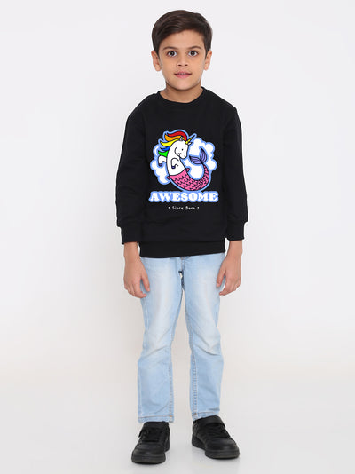 Kids Boys Mermicorn Awesome Since Born Graphic Sweatshirt