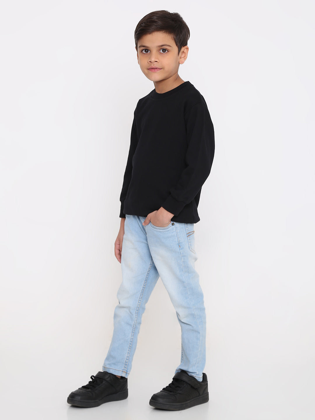 Kids Boys Plain Sweatshirt – Stylish & Comfortable