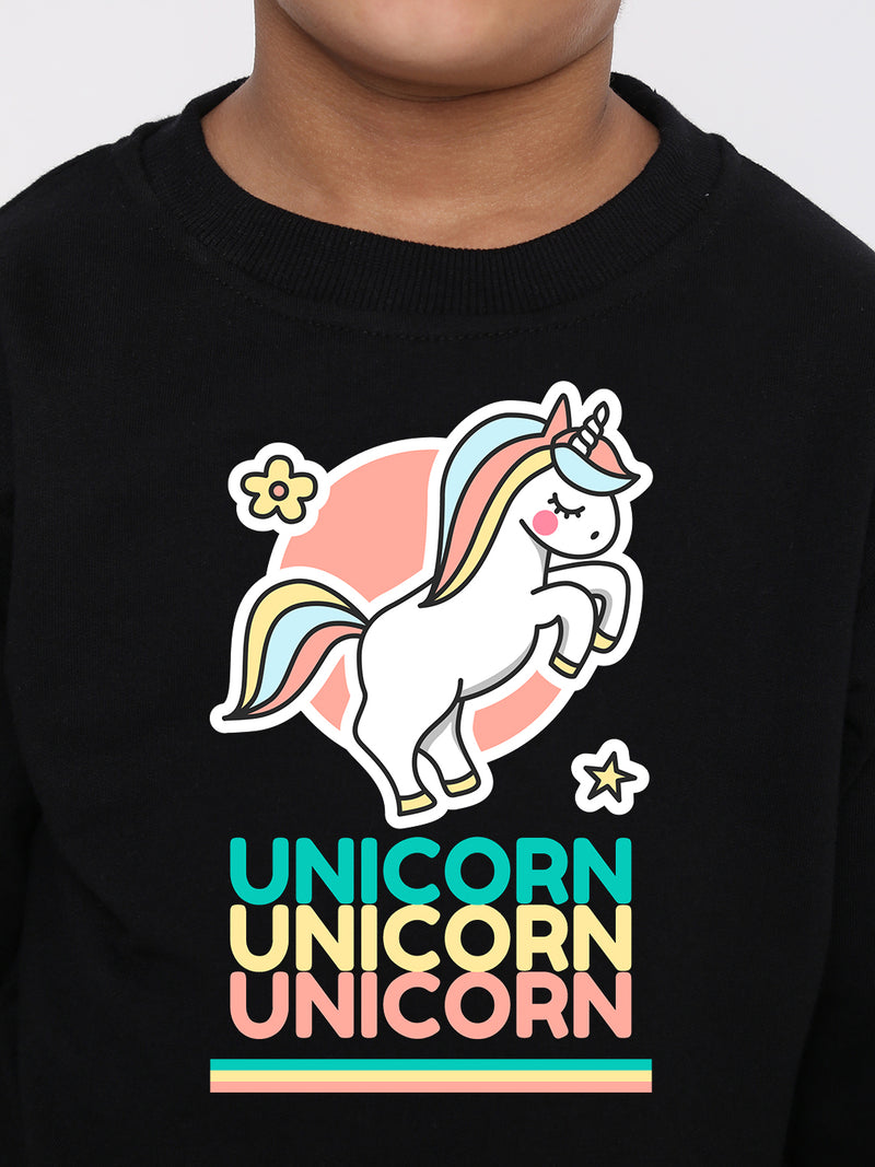 Kids Boys Unicorn Rainbow Graphic Sweatshirt – Stylish & Cozy