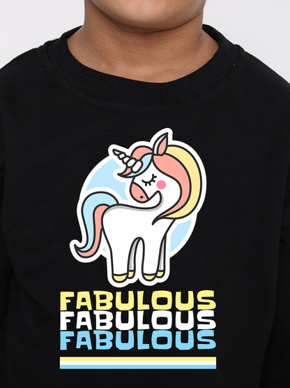 Kids Boys Fabulous Unicorn Graphic Sweatshirt