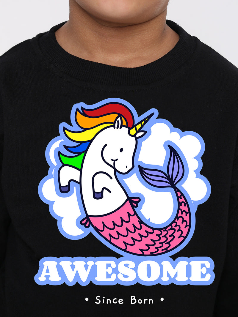 Kids Boys Mermicorn Awesome Since Born Graphic Sweatshirt