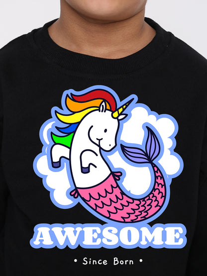 Kids Boys Mermicorn Awesome Since Born Graphic Sweatshirt