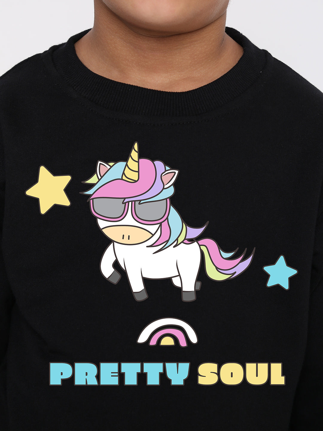 Kids Boys Unicorn Pretty Soul Graphic Sweatshirt