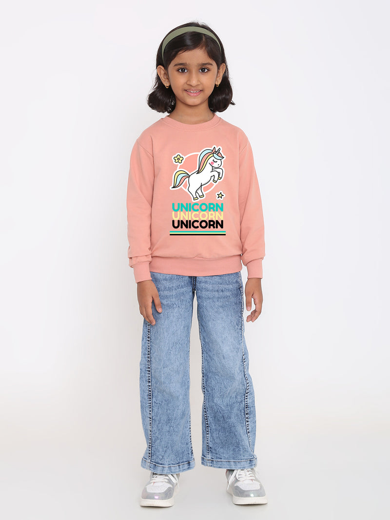 Kids Girls Unicorn Sweatshirt