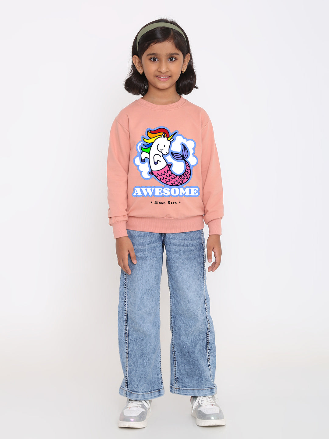 Awesome Since Born Unicorn Sweatshirt for Girls