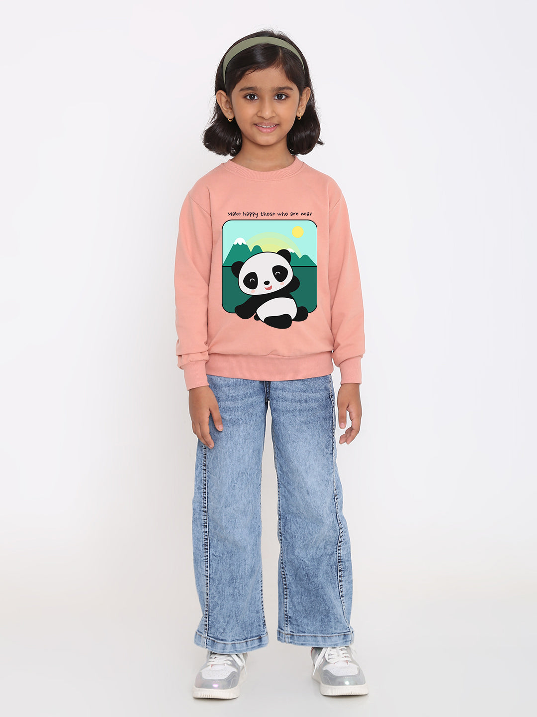 Kids Girls Cute Panda Sweatshirt