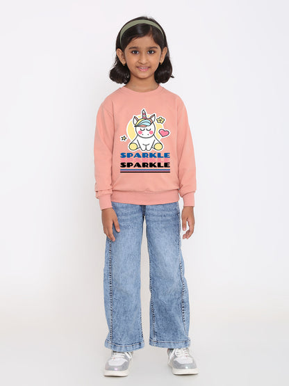 Kids Girls Unicorn Sparkle Sweatshirt