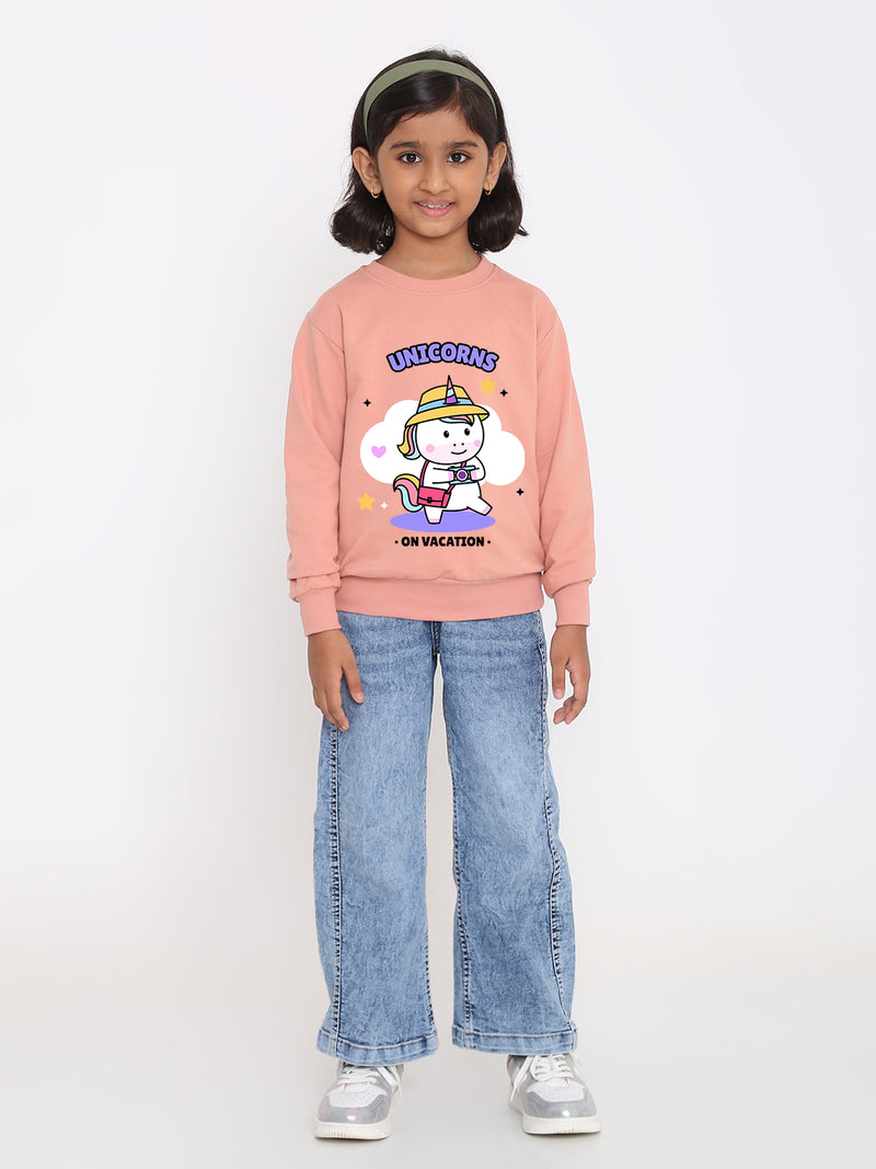 Kids Girls' Unicorn Vacation Sweatshirt