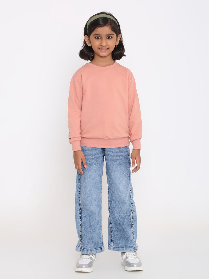 Kids' Girls Plain Sweatshirt - Soft & Stylish