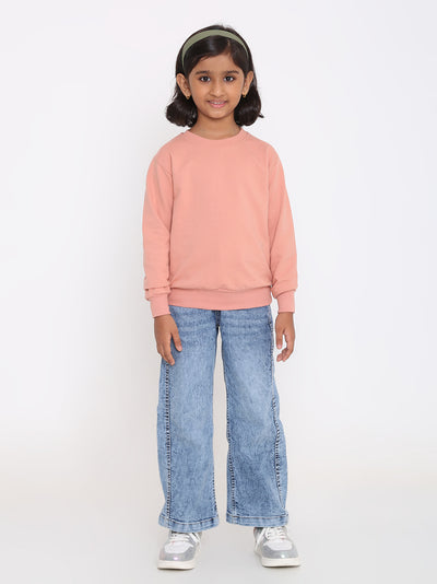 Kids' Girls Plain Sweatshirt - Soft & Stylish