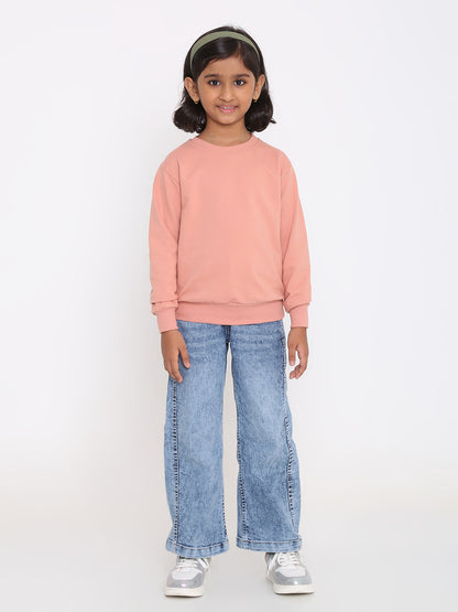 Kids' Girls Plain Sweatshirt - Soft & Stylish