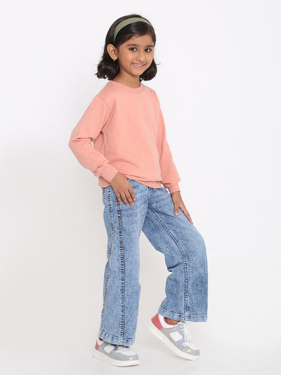 Kids' Girls Plain Sweatshirt - Soft & Stylish
