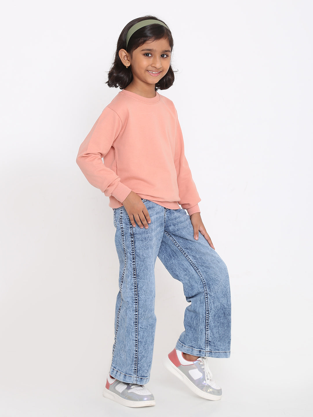 Kids' Girls Plain Sweatshirt - Soft & Stylish