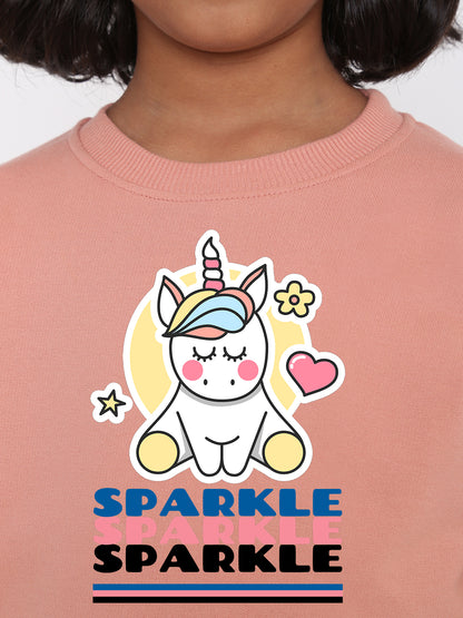 Kids Girls Unicorn Sparkle Sweatshirt