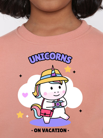 Kids Girls' Unicorn Vacation Sweatshirt