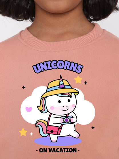 Kids Girls' Unicorn Vacation Sweatshirt