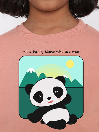 Kids Girls Cute Panda Sweatshirt