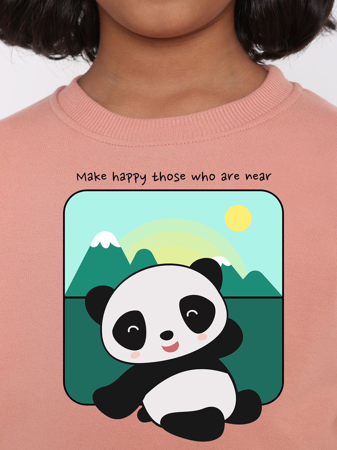 Kids Girls Cute Panda Sweatshirt