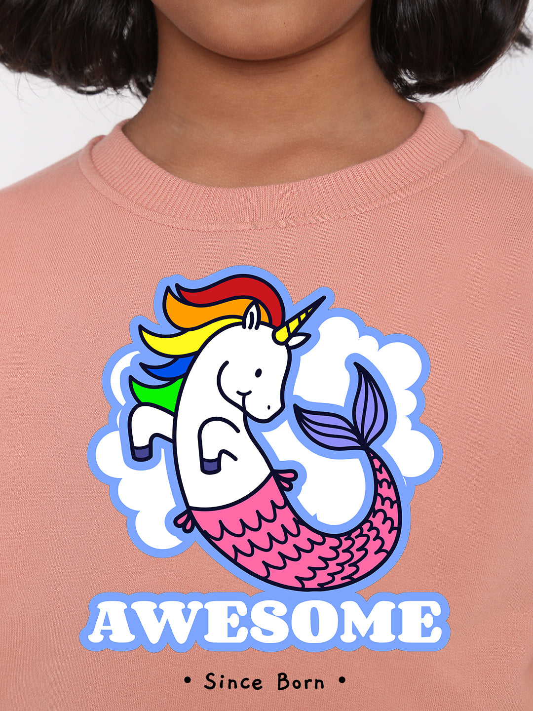 Awesome Since Born Unicorn Sweatshirt for Girls