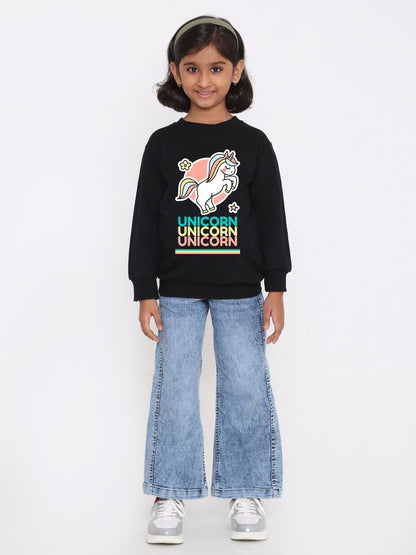 Kids Girls Unicorn Sweatshirt