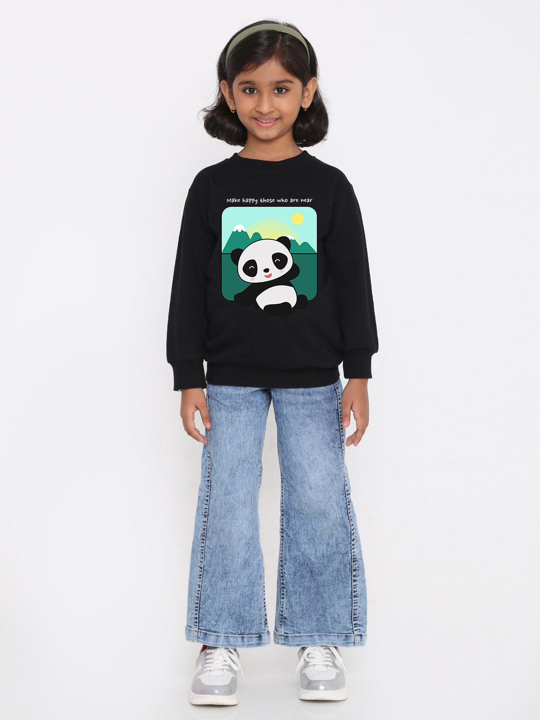 Kids Girls Cute Panda Sweatshirt