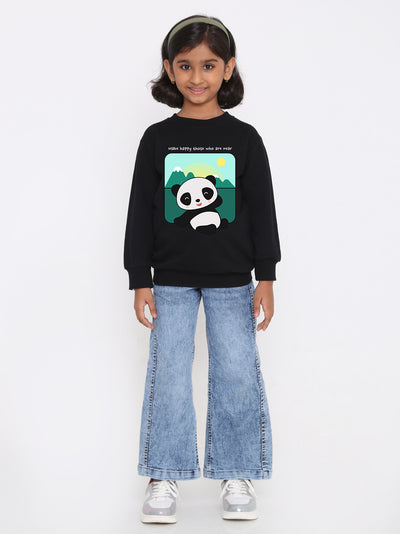 Kids Girls Cute Panda Sweatshirt
