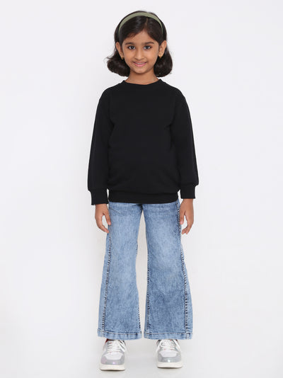 Kids' Girls Plain Sweatshirt - Soft & Stylish