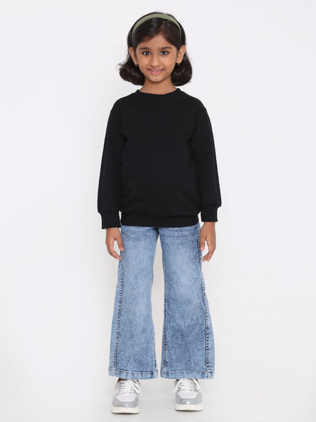Kids' Girls Plain Sweatshirt - Soft & Stylish