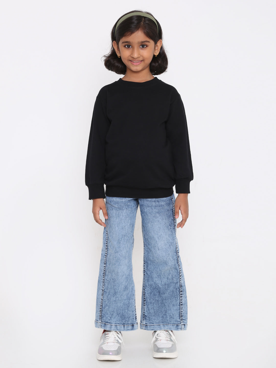 Kids' Girls Plain Sweatshirt - Soft & Stylish