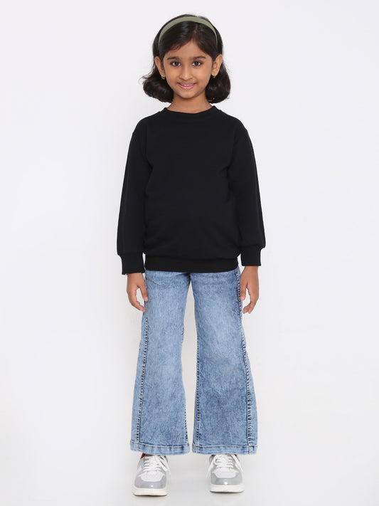 Kids' Girls Plain Sweatshirt - Soft & Stylish
