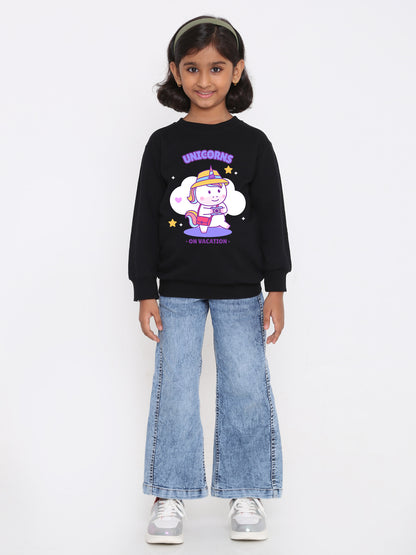 Kids Girls' Unicorn Vacation Sweatshirt