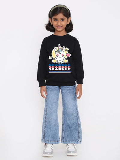 Kids Girls Unicorn Sparkle Sweatshirt